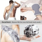 Exfoliating Body Scrubber Set - Includes Back Scrubber  Bath Glove And Shower