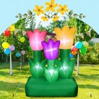Syhood 6 Ft Spring Tulip Inflatable Outdoor Decoration Large Bright Color 