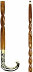 Vintage Brass Silver Handle Walking Cane Wooden Walking Stick Designer Cane Gift