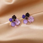 Gorgeous Women 925 Sterling Silver Earrings Elegant Amethyst Rose Flower 1568