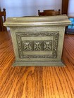 Vintage Max Klein Sc-1280 Avocado Green Plastic Sewing Box Storage Case W tray