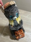 Vintage Wind Up Bear Sawing A Log  Japan rare Model  6 