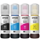Genuine Epson 522 Ink Bottles 4 Pack For Et-2720 Et-2800 Et-2803 Et-4700 Et-4800
