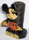 Antique Walt Disney Mickey Mouse Wood String Dispenser 1930s Rare