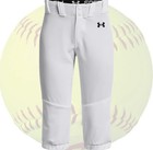 Under Armour Girls Softball Baseball Pants - White  Black Or Navy Blue Ylg