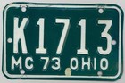 1973 Ohio Mc Motorcycle License Plate sleeve Need For Your Hog your Birth Year