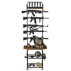 Rifle Pistol Gun Rack Metal Display Stand Holds 10 Guns   Accessories Organizer