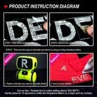 Locacrystal 34pcs Bling Rhinestone Alphabet Letter Stickers  A-z Letters Self   