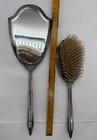 Antique S b Saart Brothers Sterling Silver Vanity Set Mirror Brush Engraved Ews