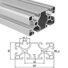 4080 T-slot Aluminum Extrusion 200mm-1500mm For Cnc 3d Printer Framing 2 Packs