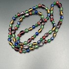 Antique Art Deco Multicolor Glass Beaded Flapper 42    Necklace Roaring 20s