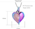 Love Heart Urn Necklace For Ashes Keepsake Memorial Cremation Jewelry Stainless 