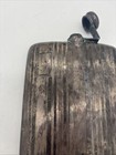 Vintage Silver Plated Hip Flask Ribbed Art Deco Style 7 5 by 5 5