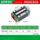 1pcs   Hiwin Silver Linear Guide Slider Hgh15ca High Assembly Standard Slider