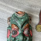 Vintage Nepalese Hand Carved Wood Mahakala Bhairava Deity Mask Nepal Wall Decor
