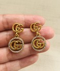 Stunning Drop Dangle Earring Round Cut Simulated Diamond 14k Yellow Gold Plated
