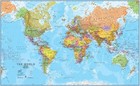 Extra Large 46 X 80 Political World Map - Fully Laminated  Modern Design