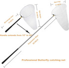 Insect And Butterfly Net With 12  Ring  Net Handle Extends To 59 Inches
