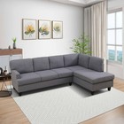 Light Grey Breathable Linen Living Room Two Piece Sofa