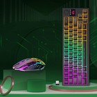 Wireless Gaming Keyboard Mouse Set 64 Keys Rgb Backlit Knob Control Rechargeable