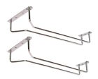 Wine Glass Rack  Under Cabinet Mount Hanger  Chrome Finish 10 Inch Long Set Of 2