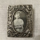 New vintage Ornate Pewter Metal Victorian Style Photo Picture Frame W oval 3   