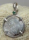 Authentic Spanish-colonial 1-real Silver Cob Coin In Reversible Shipwreck Bezel