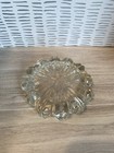 Vintage Hazel Atlas Clear Glass Ashtray 1950 s Clean Fluted Daisy Cigar Tobacco