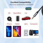 3 5mm Male To Male Aux Cable Nylon Braided Audio Cable For Musical Instrument