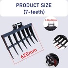 600mm Rake With 7 Teeth Attachment For Multi-excavator Digger Rake Usa Free Ship