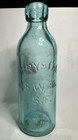 Antique Crystal S w  Co  S f Blob Top Soda Bottle San Francisco Aqua Glass Rare