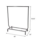 Rolling Collapsible Salesman Rack -  48 w X 24 d X 56-66 h 