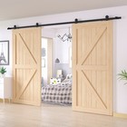 Winsoon 5-12 Ft Double Doors Antique Top Mount Sliding Barn