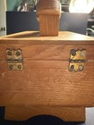 Vintage Griffin Shinemaster Brown Wooden Shoe Shine Box Kit With All Accessories