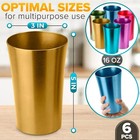 Anodized Aluminum Tumblers Drinking Glasses Vintage Metal Cups Multicolor 6 Pcs