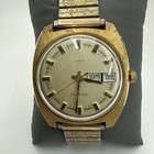 Timex Ufo 1970s Electronic Vintage Watch Rare Day Date Quartz Gold Champagne