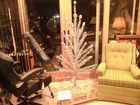 Vintage Pom Pom Sparkler Aluminum Christmas Tree 6  - 40 Br   Box Paper - Unused