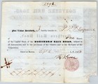 1848 Boston  Ma Northern Railroad Stock Certificate No  2421 For 1 Share