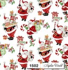  1502  Two Paper Luncheon Decoupage Art Craft Napkins - Santa  Christmas Gifts