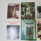 Vintage Retro 70 s Crafts Books And Patterns Lot All Macrame Purses Pets Hanging