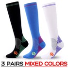 3x Compression Socks Flight Travel Diabetic Medical Support Stocking S m L xl