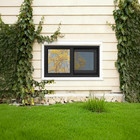 Vinyl Basement Window  Bathroom Sliding Window 24  X 16  Black