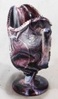 Antique Victorian Slag Glass Creamer Amethyst Cameo Relief Portrait C1890 Rose