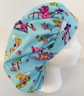 Beach Flamingo Print Size Large Medical Bouffant Scrub Cap Surgery Hat