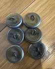 6  Vintage Fire Department Uniform Buttons Silvertone Metal    superior Quality   