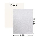 20 Sheets Glitter Thick Paper Cardstock Blank  8 5 X 11 Inches  Silver   For    
