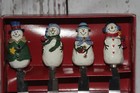 Snow Men Condiment  Jam  Jelly  Cavier Spreaders  New In Box