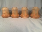 Vintage antique Set Of 4 Painted Glass Shades-ceiling Light Fixture Wall Sconce