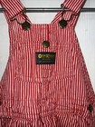 Oshkosh Bgosh Vtg Vestback Bib Overalls Size 4 Red Railroad Stripe Denim Usa