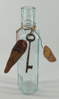 Decorative Clear Glass Bottle Copper Wrap Key   Copper Pieces Handmade Decor